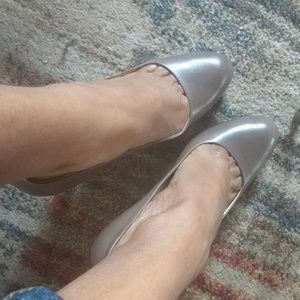 Prada taupe heels